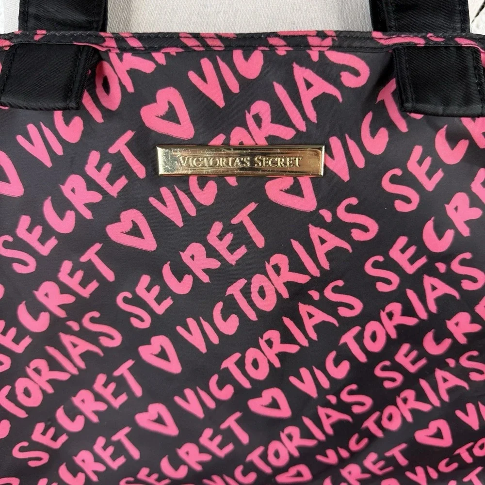 Victorias Secret Large Pink and Black Tote Bag Limited Edition Tote Bag